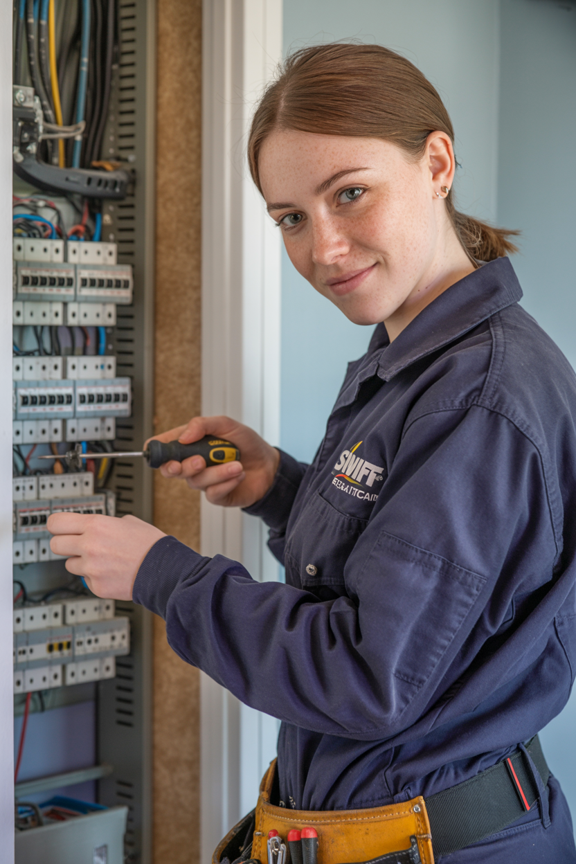 Electrician at work