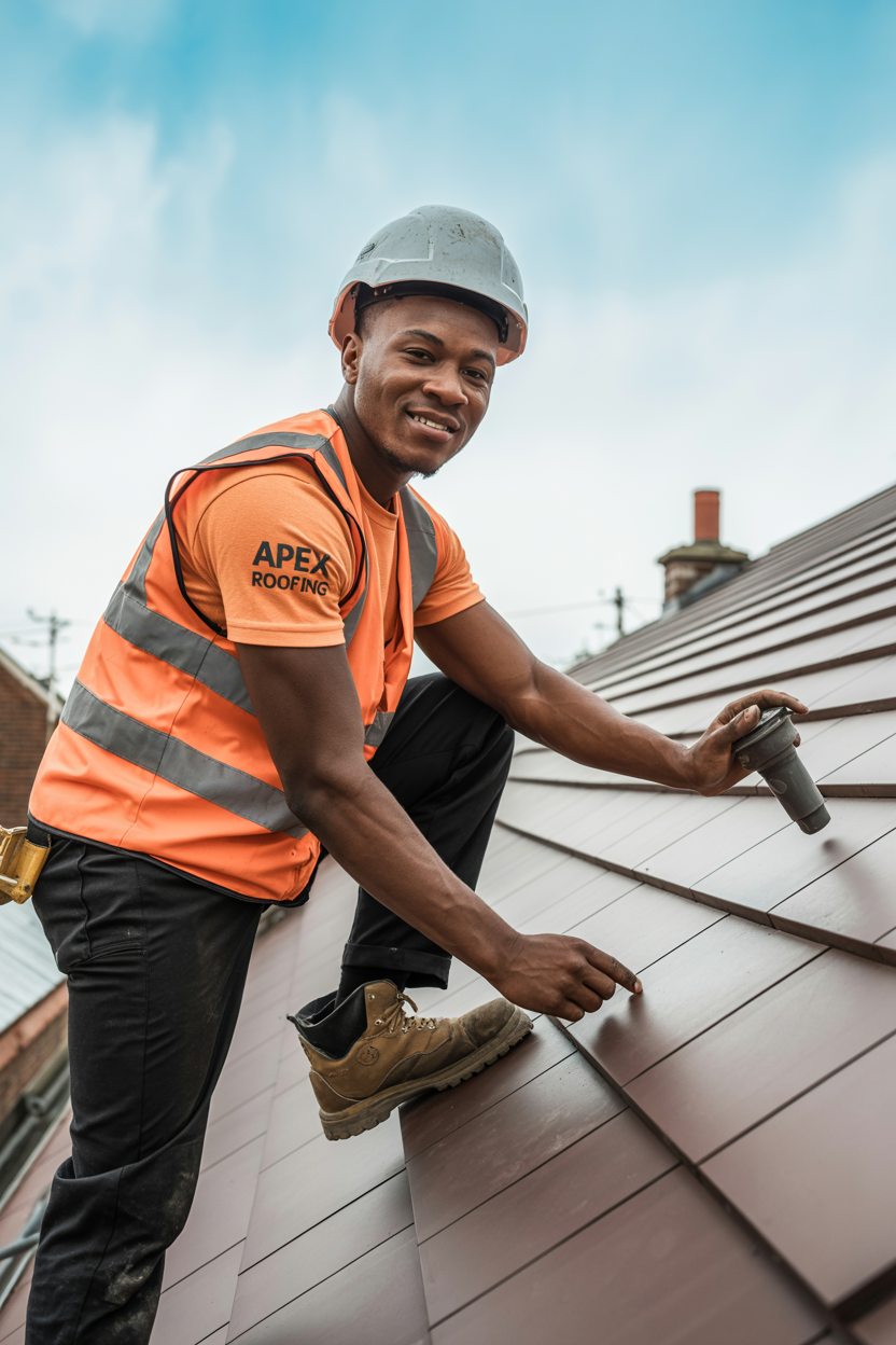 Roofer on site
